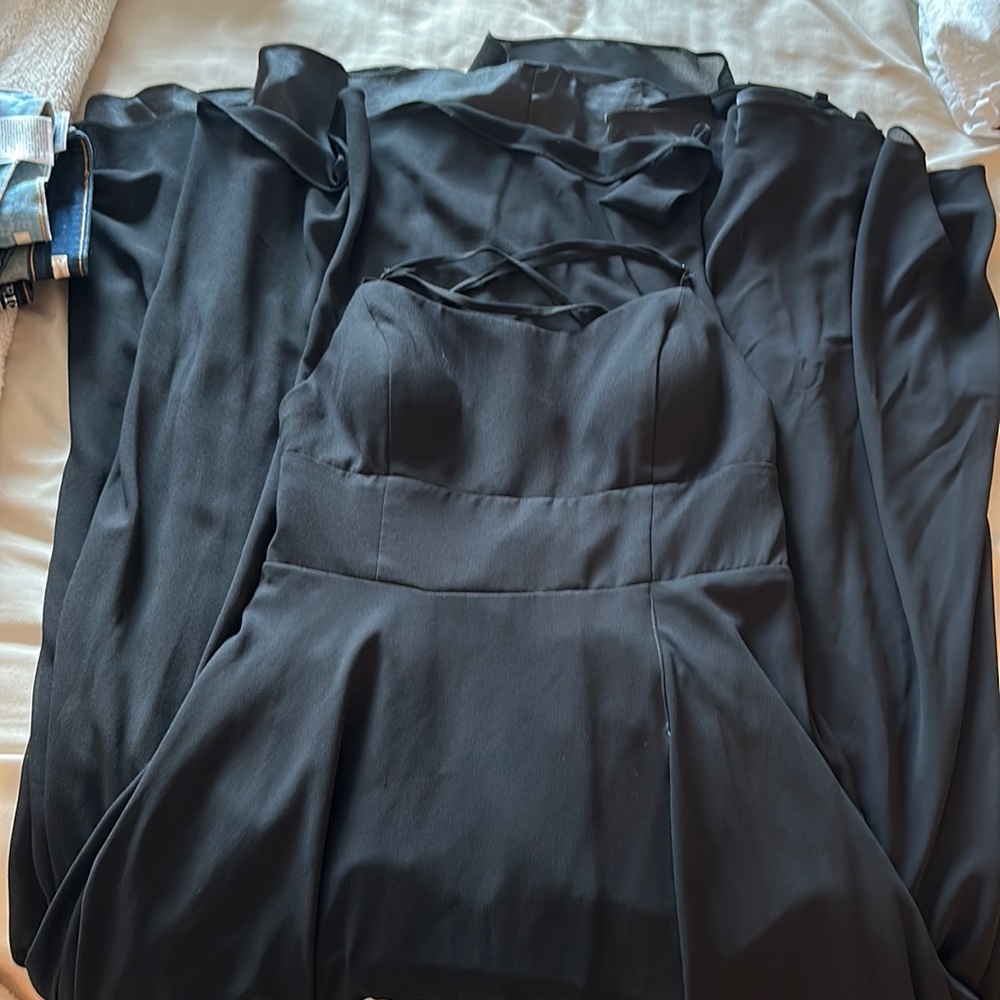 Dreamy Romance Black Backless Maxi Dress